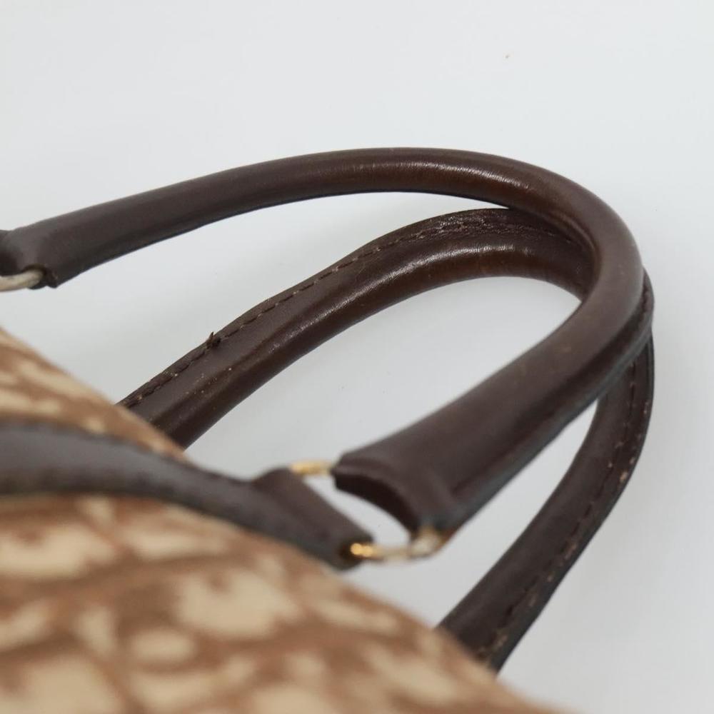 Christian Dior Trotter Canvas Boston Bag Brown Gold Auth 117863 - Picture 8 of 16